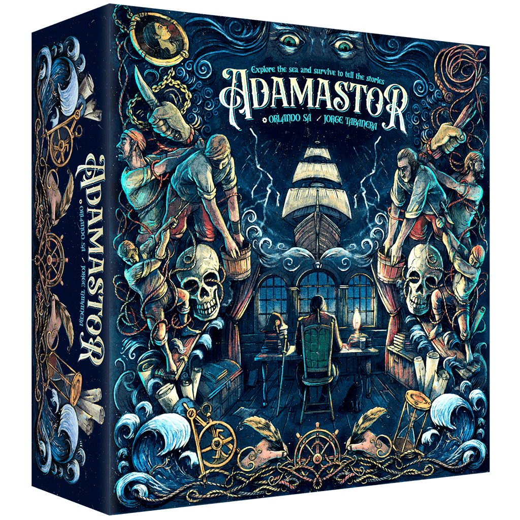 Adamastor juego de mesa de exploración y aventuras marítimas.