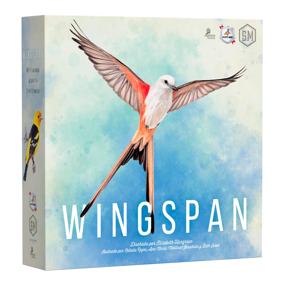 Wingspan, juego de mesa estratégico sobre aves, gestión de hábitats y creación de motores.